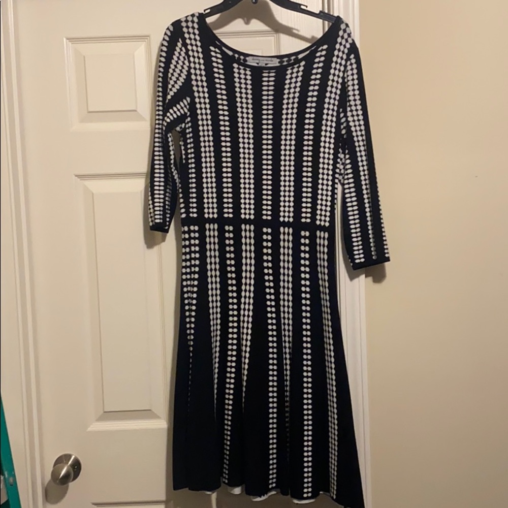 Black dot sweater dress